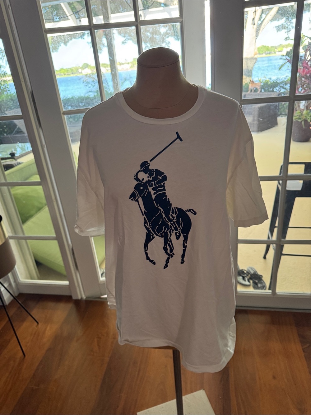 Polo by Ralph Lauren White Short-Sleeve Tee with Navy Polo Player